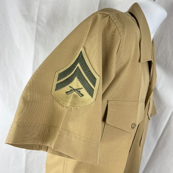 Creighton Shirts Usmc Marine Corps E4 Corporal Khaki M Uniform
